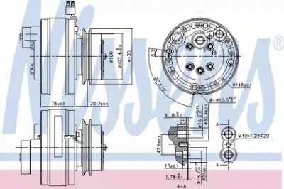 NISSENS 890368 -  Компрессор, кондиционер