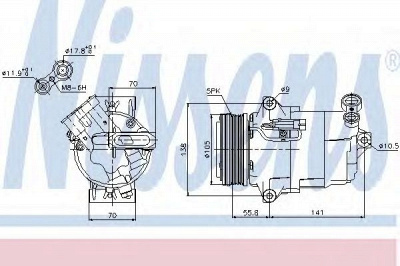 NISSENS 89038 -  Компрессор, кондиционер