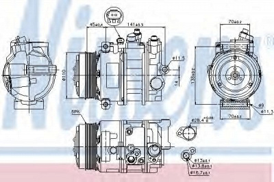 NISSENS 89039 -  Компрессор, кондиционер