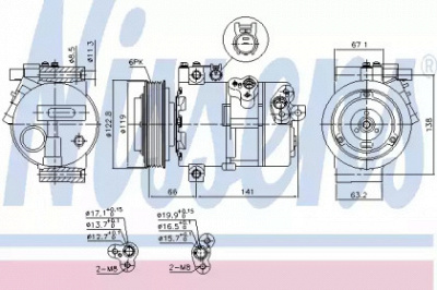 NISSENS 890394 -  Компрессор, кондиционер