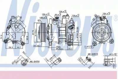 NISSENS 890397 -  Компрессор, кондиционер