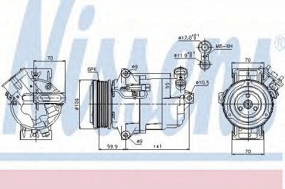 NISSENS 89041 -  Компрессор, кондиционер