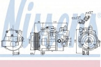 NISSENS 89043 -  Компрессор, кондиционер