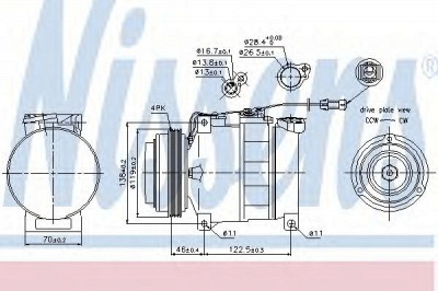 NISSENS 89045 -  Компрессор, кондиционер