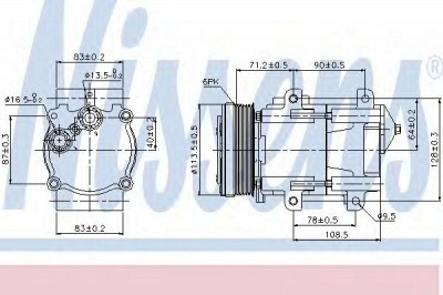 NISSENS 89046 -  Компрессор, кондиционер