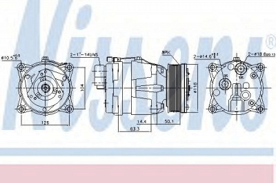 NISSENS 89048 -  Компрессор, кондиционер