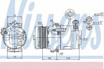 NISSENS 89050 -  Компрессор, кондиционер
