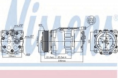 NISSENS 89055 -  Компрессор, кондиционер