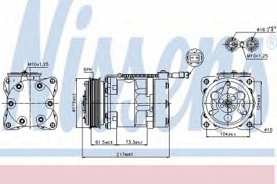NISSENS 89056 -  Компрессор, кондиционер