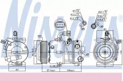 NISSENS 890575 -  Компрессор, кондиционер