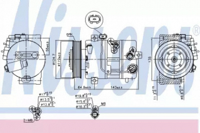 NISSENS 890578 -  Компрессор, кондиционер