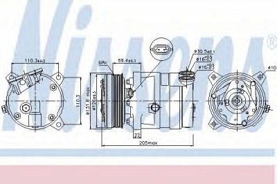 NISSENS 89058 -  Компрессор, кондиционер