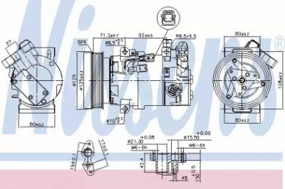 NISSENS 890586 -  Компрессор, кондиционер