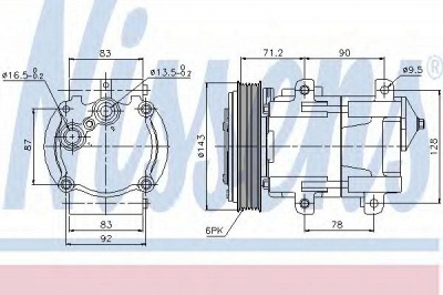 NISSENS 89059 -  Компрессор, кондиционер
