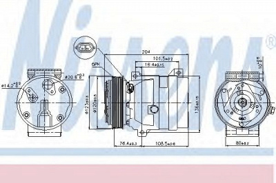 NISSENS 89063 -  Компрессор, кондиционер