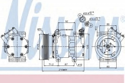 NISSENS 89064 -  Компрессор, кондиционер