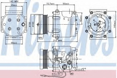 NISSENS 89066 -  Компрессор, кондиционер