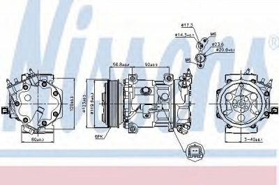 NISSENS 89067 -  Компрессор, кондиционер
