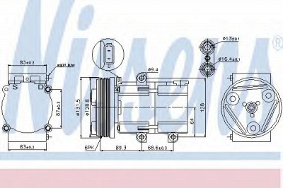NISSENS 89068 -  Компрессор, кондиционер