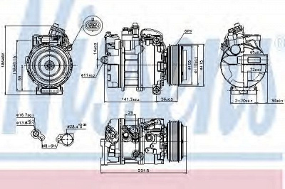 NISSENS 89075 -  Компрессор, кондиционер