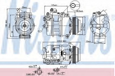 NISSENS 89080 -  Компрессор, кондиционер