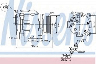 NISSENS 89088 -  Компрессор, кондиционер