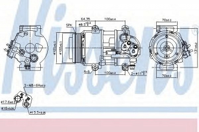 NISSENS 89089 -  Компрессор, кондиционер