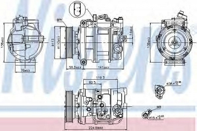NISSENS 89091 -  Компрессор, кондиционер