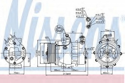 NISSENS 89095 -  Компрессор, кондиционер