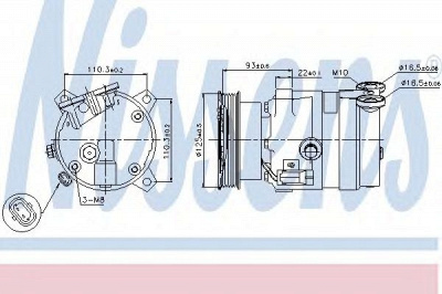 NISSENS 89106 -  Компрессор, кондиционер