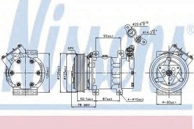 NISSENS 89109 -  Компрессор, кондиционер