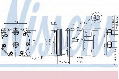 NISSENS 89123 -  Компрессор, кондиционер