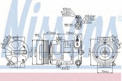 NISSENS 89126 -  Компрессор, кондиционер