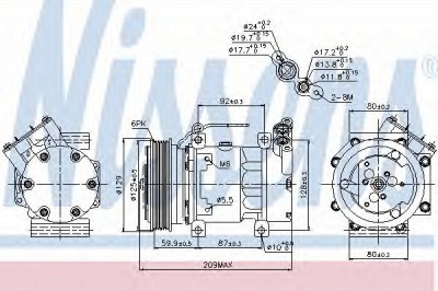 NISSENS 89128 -  Компрессор, кондиционер