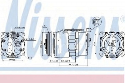 NISSENS 89145 -  Компрессор, кондиционер