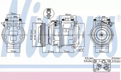 NISSENS 89154 -  Компрессор, кондиционер