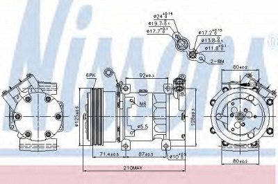 NISSENS 89159 -  Компрессор, кондиционер