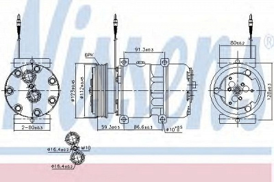 NISSENS 89168 -  Компрессор, кондиционер