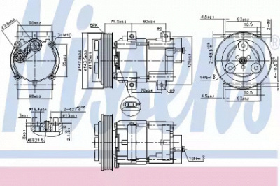 NISSENS 89190 -  Компрессор, кондиционер