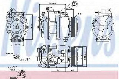 NISSENS 89198 -  Компрессор, кондиционер