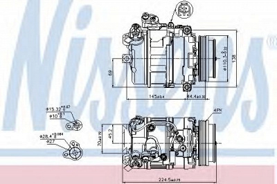 NISSENS 89199 -  Компрессор, кондиционер