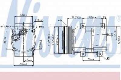 NISSENS 89205 -  Компрессор, кондиционер
