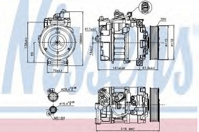 NISSENS 89210 -  Компрессор, кондиционер