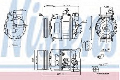 NISSENS 89211 -  Компрессор, кондиционер