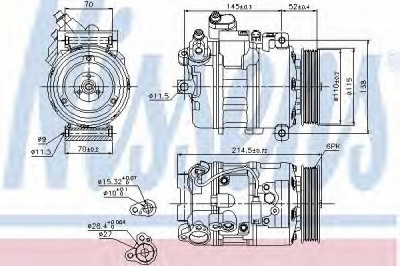 NISSENS 89214 -  Компрессор, кондиционер