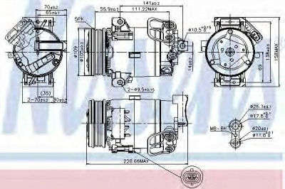 NISSENS 89216 -  Компрессор, кондиционер