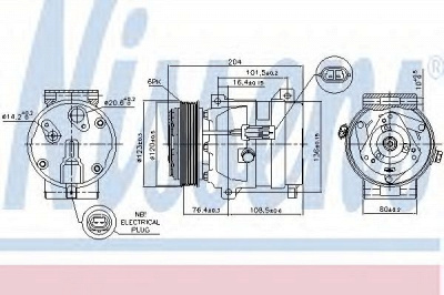 NISSENS 89217 -  Компрессор, кондиционер