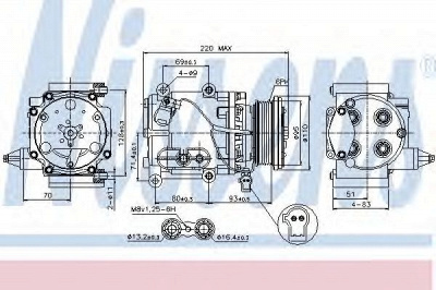 NISSENS 89228 -  Компрессор, кондиционер