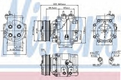 NISSENS 89235 -  Компрессор, кондиционер