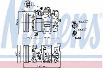 NISSENS 89237 -  Компрессор, кондиционер